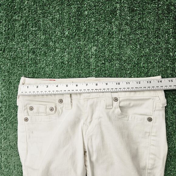 True Religion Women's Size 27 White Lizzy Denim Summer Cropped Jeans - Picture 16 of 16